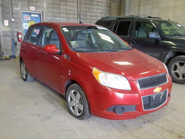 KL1TD66E89B311367 - 2009 CHEVROLET AVEO LS RED photo 1