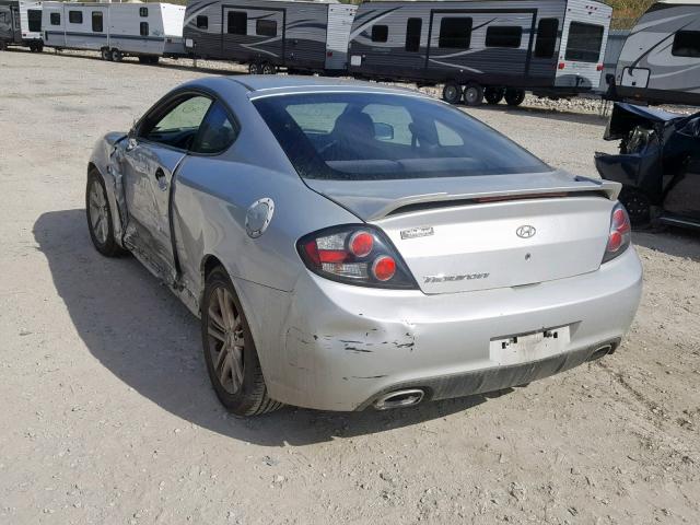 KMHHM66D78U290340 - 2008 HYUNDAI TIBURON GS SILVER photo 3