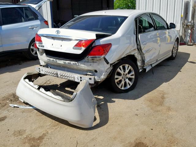 4T1BK3DB6BU431157 - 2011 TOYOTA AVALON BAS WHITE photo 4