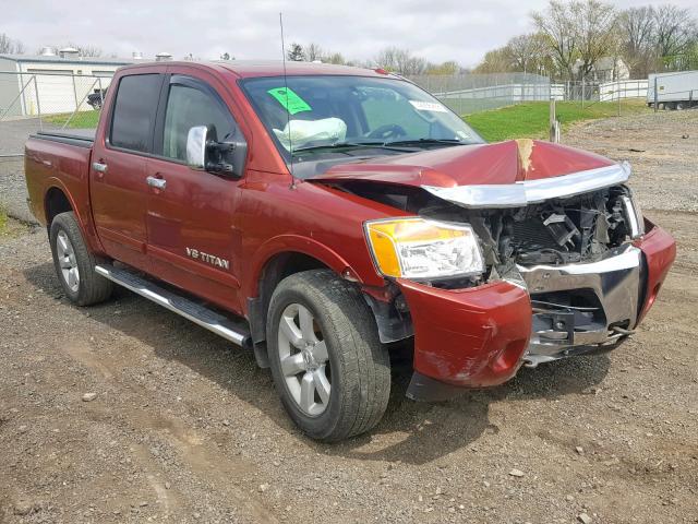 1N6AA0EC9DN302803 - 2013 NISSAN TITAN S RED photo 1