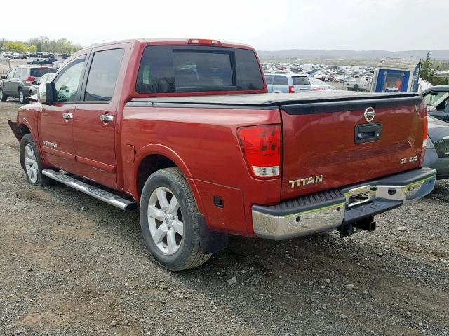 1N6AA0EC9DN302803 - 2013 NISSAN TITAN S RED photo 3