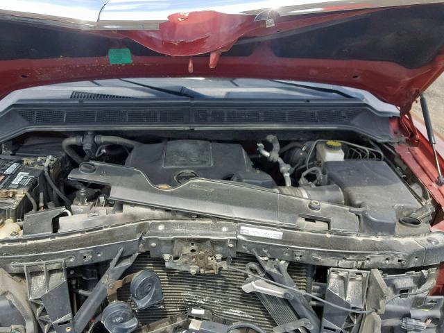 1N6AA0EC9DN302803 - 2013 NISSAN TITAN S RED photo 7