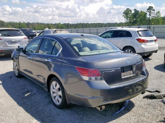 1HGCP36858A013986 - 2008 HONDA ACCORD EXL GRAY photo 3