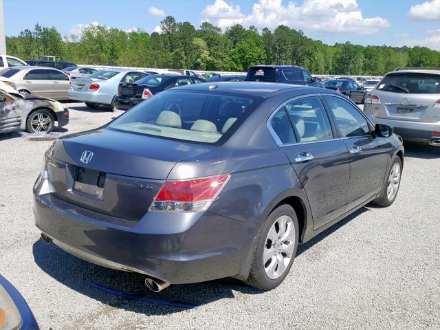 1HGCP36858A013986 - 2008 HONDA ACCORD EXL GRAY photo 4