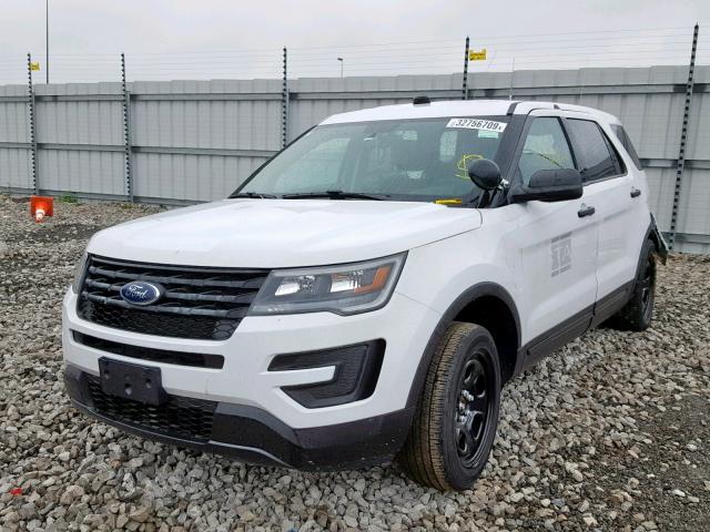 1FM5K8AR0HGC87091 - 2017 FORD EXPLORER P WHITE photo 2