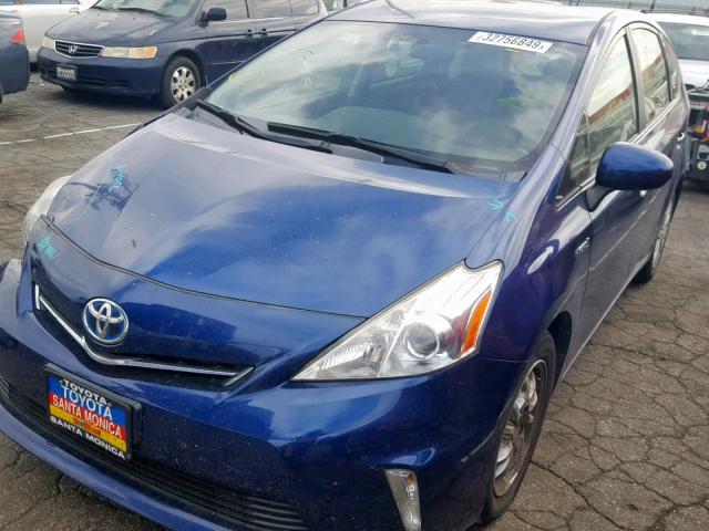 JTDZN3EU8C3035751 - 2012 TOYOTA PRIUS V BLUE photo 2