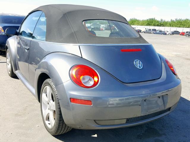 3VWSG31Y27M400706 - 2007 VOLKSWAGEN NEW BEETLE Grafit foto 3
