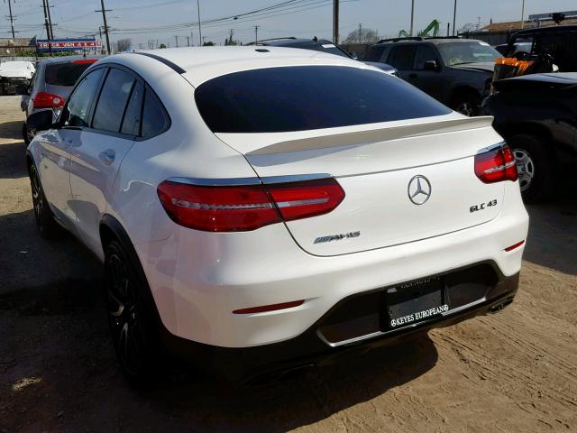 WDC0J6EB5JF386966 - 2018 MERCEDES-BENZ GLC COUPE WHITE photo 3