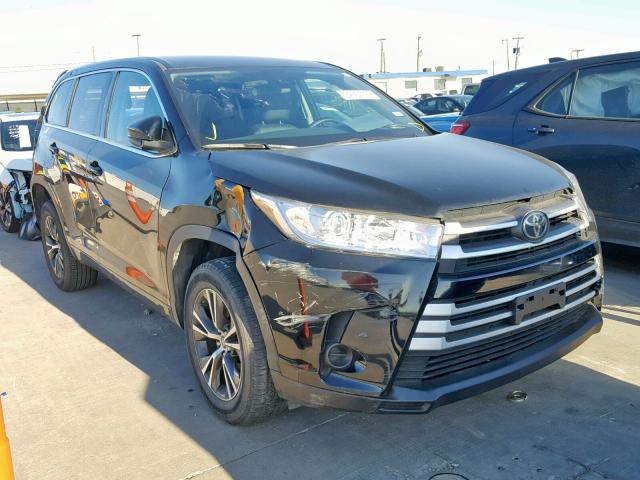 5TDZARFH9JS036175 - 2018 TOYOTA HIGHLANDER BLACK photo 1