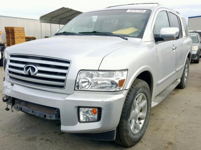 5N3AA08C44N806581 - 2004 INFINITI QX56 SILVER photo 2