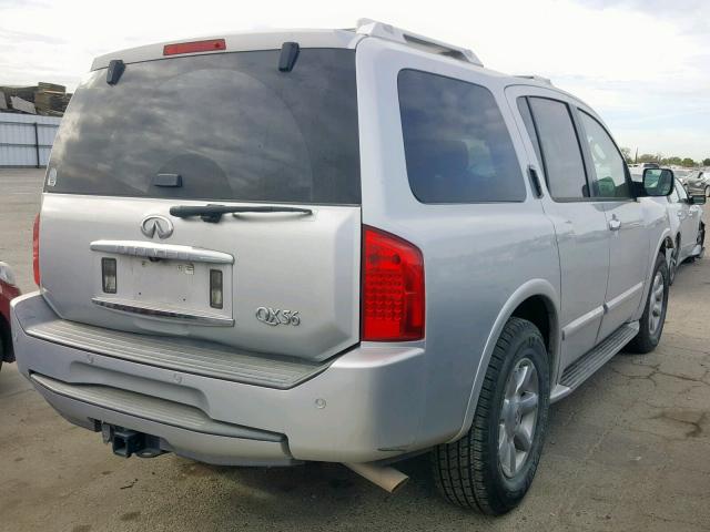 5N3AA08C44N806581 - 2004 INFINITI QX56 SILVER photo 4