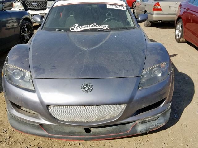 JM1FE17N750142419 - 2005 MAZDA RX8 GRAY photo 9