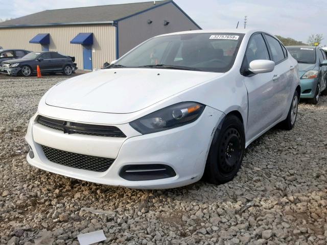 1C3CDFBB6FD265479 - 2015 DODGE DART SXT WHITE photo 2