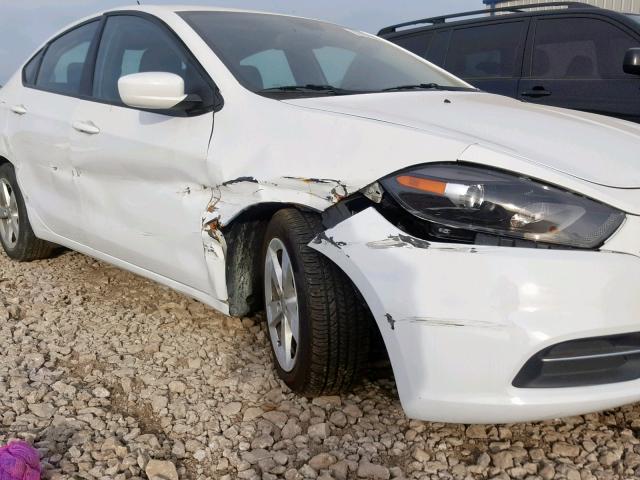 1C3CDFBB6FD265479 - 2015 DODGE DART SXT WHITE photo 9