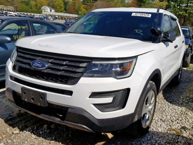 1FM5K8AR6HGA35717 - 2017 FORD EXPLORER P TWO TONE photo 2