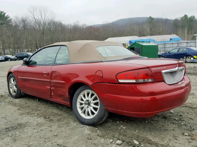 1C3EL55T23N556822 - 2003 CHRYSLER SEBRING LX RED photo 3