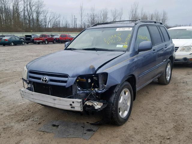 JTEDP21A870142005 - 2007 TOYOTA HIGHLANDER BLUE photo 2