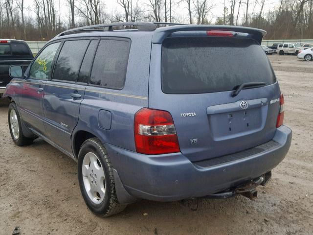 JTEDP21A870142005 - 2007 TOYOTA HIGHLANDER BLUE photo 3