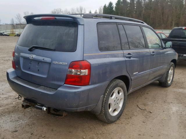 JTEDP21A870142005 - 2007 TOYOTA HIGHLANDER BLUE photo 4