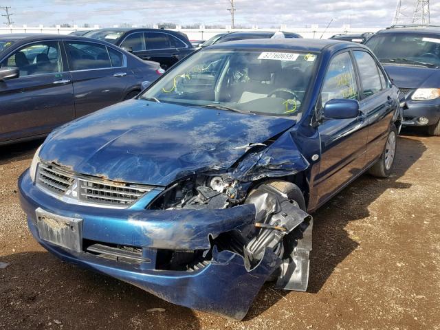 JA3AJ26E56U062879 - 2006 MITSUBISHI LANCER ES BLUE photo 2