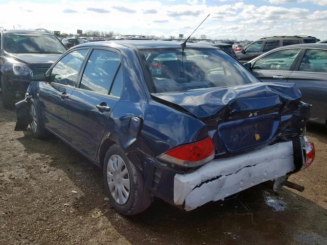 JA3AJ26E56U062879 - 2006 MITSUBISHI LANCER ES BLUE photo 3