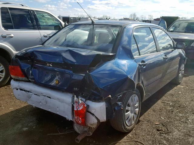 JA3AJ26E56U062879 - 2006 MITSUBISHI LANCER ES BLUE photo 4