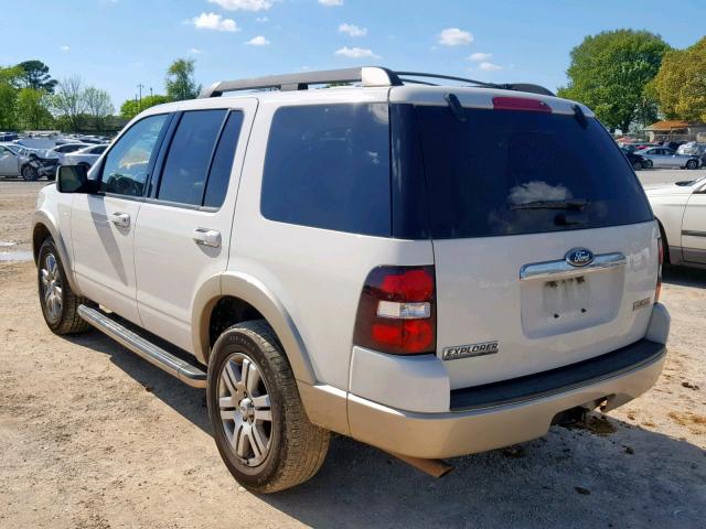 1FMEU6EE3AUA62502 - 2010 FORD EXPLORER E WHITE photo 3