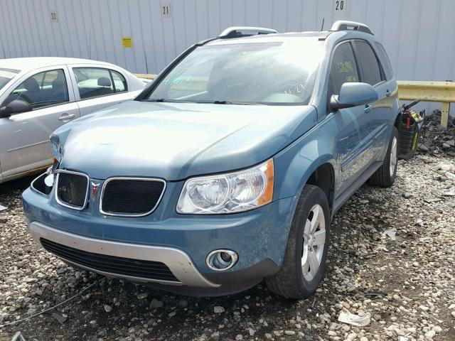 2CKDL33F186012406 - 2008 PONTIAC TORRENT TEAL photo 2