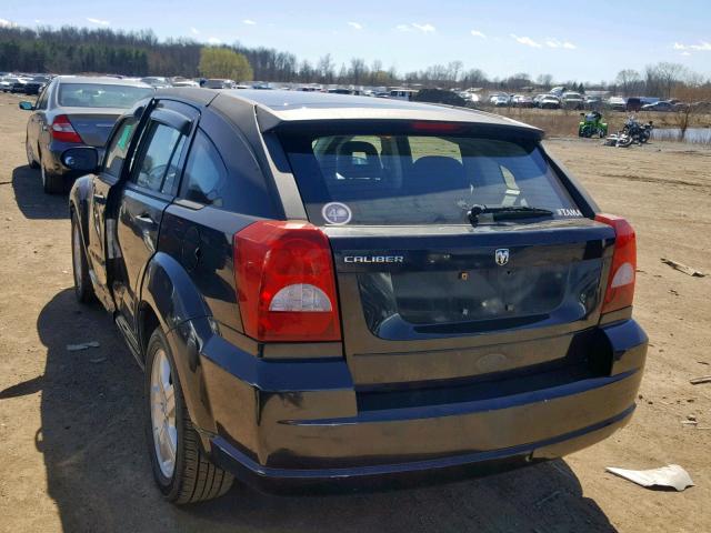 1B3HB28B88D715919 - 2008 DODGE CALIBER BLACK photo 3