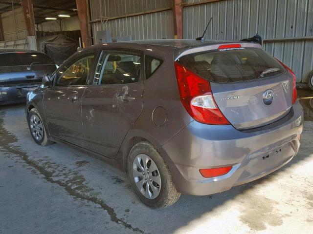 KMHCT5AE0FU219310 - 2015 HYUNDAI ACCENT GS GRAY photo 3