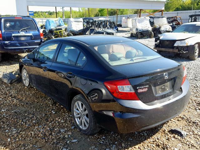 19XFB2F95CE333148 - 2012 HONDA CIVIC EXL BLACK photo 3