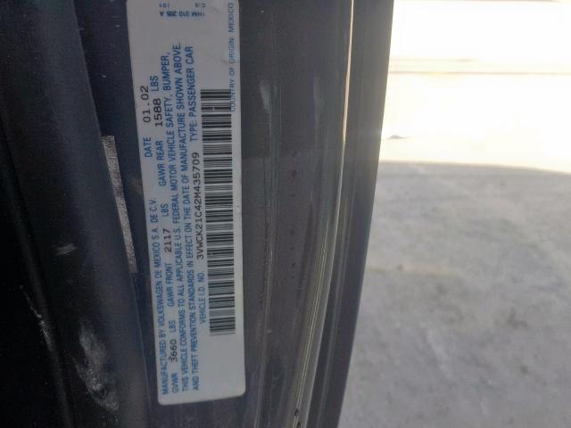 3VWCK21C42M435709 - 2002 VOLKSWAGEN NEW BEETLE Boz foto 10