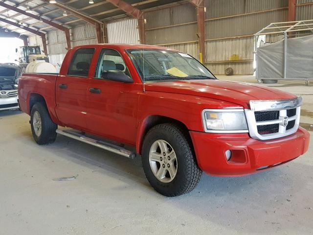 1D7CE3GK6AS172164 - 2010 DODGE DAKOTA SXT RED photo 1