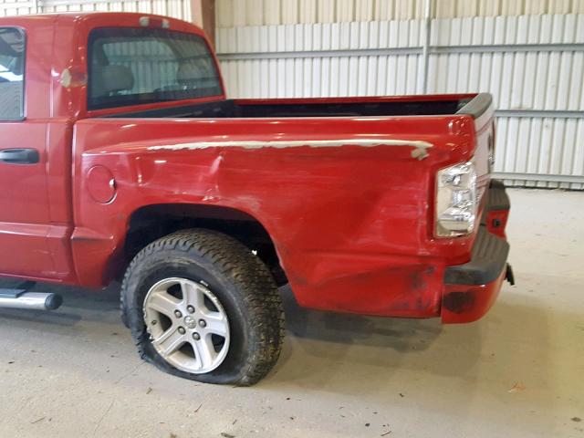 1D7CE3GK6AS172164 - 2010 DODGE DAKOTA SXT RED photo 9