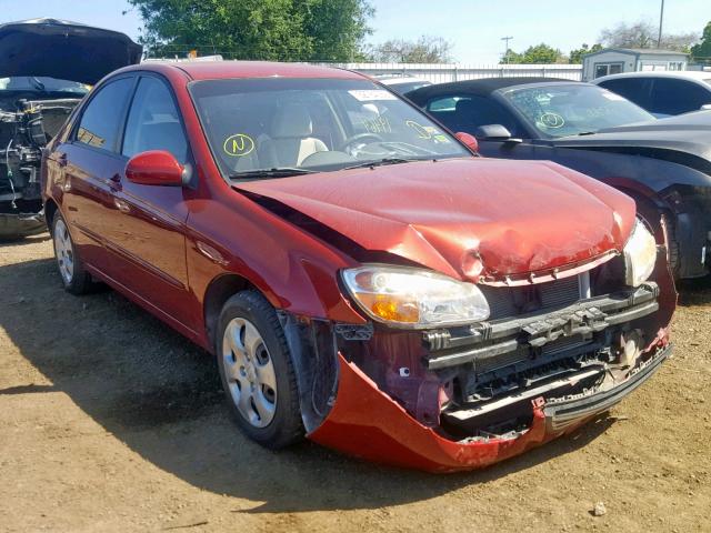 KNAFE122485577691 - 2008 KIA SPECTRA EX BURGUNDY photo 1