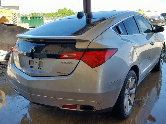 2HNYB1H47AH500688 - 2010 ACURA ZDX TECHNO SILVER photo 4