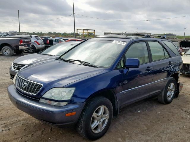 JTJGF10U330153219 - 2003 LEXUS RX 300 BLUE photo 2