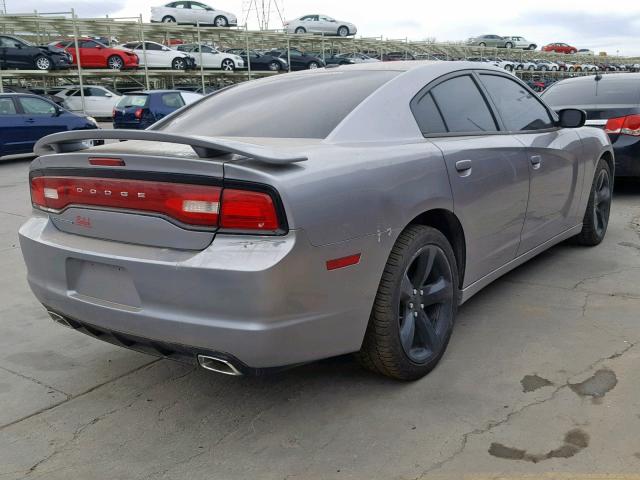 2C3CDXHG9EH138221 - 2014 DODGE CHARGER SX GRAY photo 4