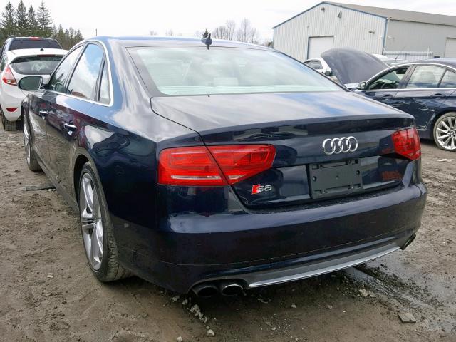 WAUD2AFD6DN023073 - 2013 AUDI S8 QUATTRO BLUE photo 3