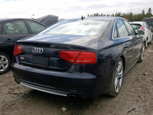 WAUD2AFD6DN023073 - 2013 AUDI S8 QUATTRO BLUE photo 4