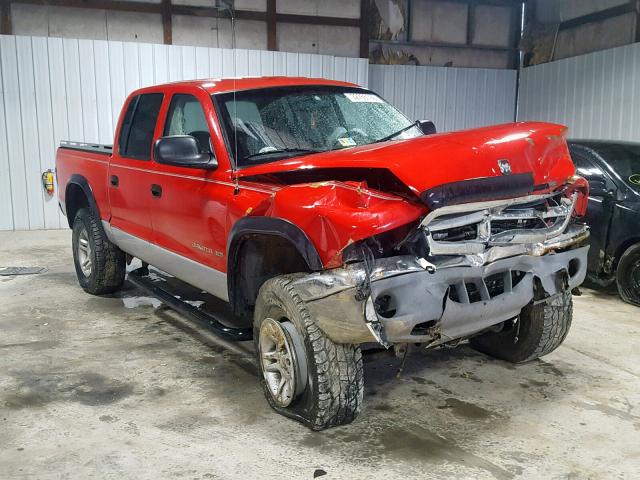 1B7HG2AN51S242647 - 2001 DODGE DAKOTA QUA RED photo 1