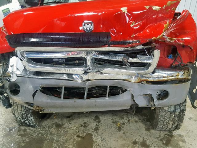 1B7HG2AN51S242647 - 2001 DODGE DAKOTA QUA RED photo 7