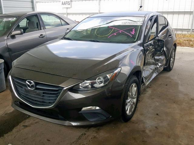 JM1BM1L75E1173316 - 2014 MAZDA 3 TOURING GRAY photo 2