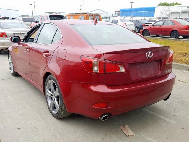 JTHBF5C20C5177283 - 2012 LEXUS IS 250 RED photo 3