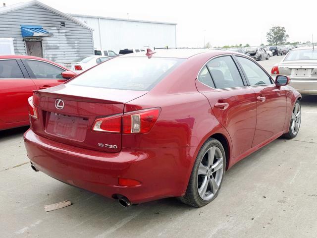 JTHBF5C20C5177283 - 2012 LEXUS IS 250 RED photo 4