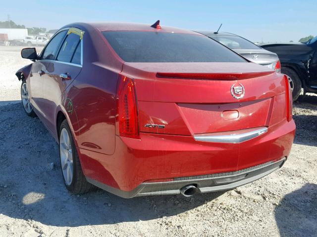 1G6AA5RA9E0115345 - 2014 CADILLAC ATS RED photo 3