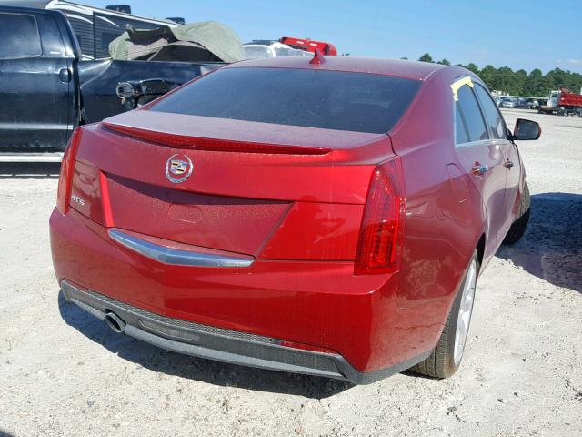 1G6AA5RA9E0115345 - 2014 CADILLAC ATS RED photo 4