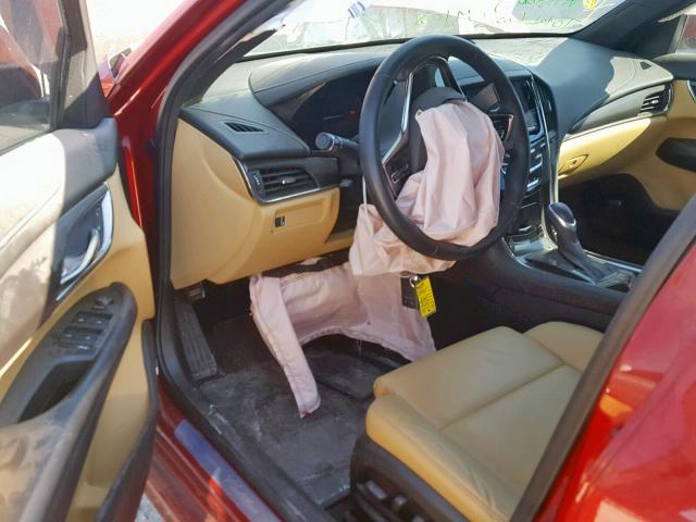 1G6AA5RA9E0115345 - 2014 CADILLAC ATS RED photo 9