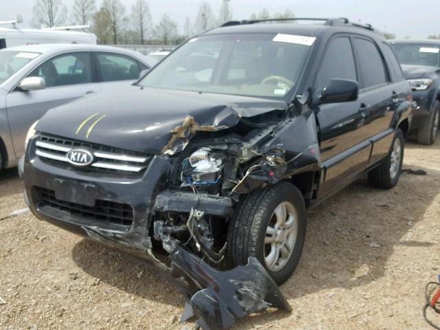 KNDJF723277354168 - 2007 KIA SPORTAGE E BLACK photo 2