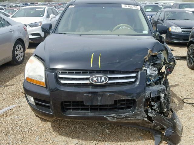 KNDJF723277354168 - 2007 KIA SPORTAGE E BLACK photo 7